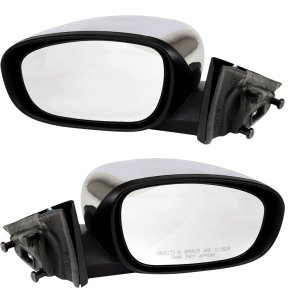 Power Mirror Pair/Set for Chrysler Charger 2006-2010/Chrysler 300 2005-2010, Right (Passenger) and Left (Driver), Non-Folding, Heated, Chrome Replacement