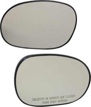 Mirror Glass Replacement Pair/Set for 2001-2003 Chrysler PT Cruiser, 2001-2006 Sebring/Stratus, Non-Heated, Right (Passenger) and Left (Driver), with Backing Plate (Sebring/Stratus, Sedan)