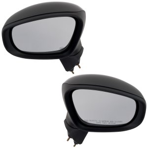 Pair/Set - Power Mirrors for 2020-2021 Pacifica/Voyager, Right (Passenger) and Left (Driver), Manual Folding, Heated, Paintable, One Touch Open/Close, without Blind Spot Detection, Not for Hybrid Models, Replacement