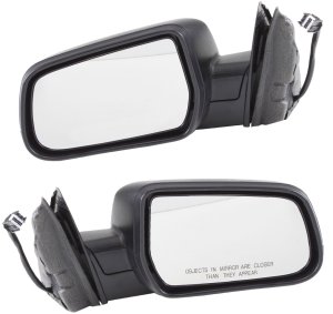 Power Mirror Pair/Set for Chevrolet Equinox/Terrain 2010-2017, Right (Passenger) and Left (Driver), Manual Folding, Non-Heated, Textured, without Blind Spot Glass & Memory Feature, Replacement