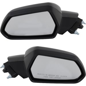 Mirror Pair/Set for 2016-2023 Chevrolet Camaro, Right (Passenger) and Left (Driver), Power Adjustable, Non-Folding, Non-Heated, Paintable, w/o Auto Dimming, Memory or Signal Light - Coupe (2016-2019) & Convertible Replacement