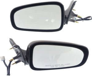 Power Mirror Pair/Set for 2000-2005 Chevrolet Impala, Right (Passenger) and Left (Driver), Non-Folding, Non-Heated, Paintable Replacement