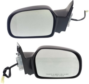 Power Mirror Pair/Set for Suzuki Grand Vitara 1999-2005, Chevrolet Tracker 1999-2004, Right (Passenger) and Left (Driver), Non-Folding, Non-Heated, Paintable Replacement