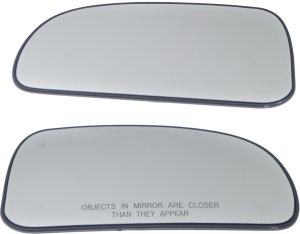 Mirror Glass Pair/Set for Oldsmobile Rainier 2004-2007, Bravada 2002-2004, Right (Passenger) and Left (Driver), Non-Heated, without Signal and Blind Spot Detection, with Backing Plate Replacement