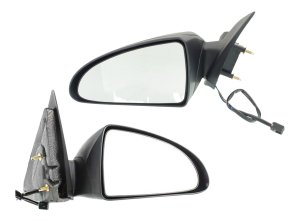 Power Mirror Pair/Set for 2004-2008 Chevrolet Malibu Base/LS/LT Models, Right (Passenger) and Left (Driver), Manual Folding, Non-Heated, Textured, Replacement