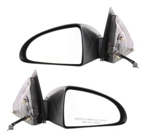 Mirror Pair/Set for 2004-2005 Chevrolet Malibu LT Model, Right (Passenger) and Left (Driver), Power, Manual Folding, Heated, Textured, Replacement