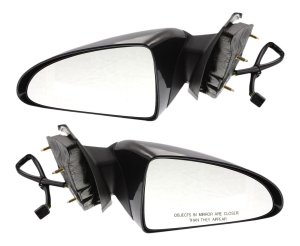 Power Mirror Pair/Set for 2004-2007 Chevrolet Malibu LT/SS Models, Right (Passenger) and Left (Driver), Manual Folding, Non-Heated, Paintable Replacement