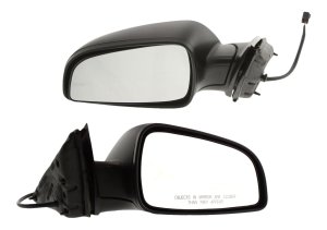 Power Mirror Pair/Set for 2008-2012 Chevrolet Malibu LS Model, Manual Folding, Non-Heated, Textured, Right (Passenger) and Left (Driver) Replacement