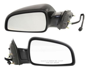 Mirror Pair/Set for 2007-2009 Saturn Aura & 2008-2012 Chevrolet Malibu, Right (Passenger) and Left (Driver), Power Operated, Manual Folding, Non-Heated, Paintable Replacement
