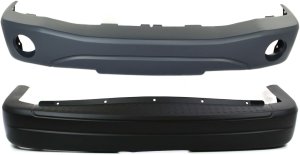 Front and Rear Bumper Cover Set for 2004-2006 Dodge Durango, Primed (Ready to Paint) Replacement