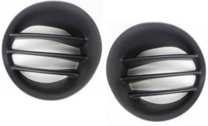 Pair/Set - Fog Light Cover for Dodge Full Size P/U 2002-2009, Right (Passenger) and Left (Driver), Primed (Ready to Paint) - Replacement Set