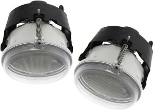 Front Fog Light Assembly Pair/Set for Chrysler Grand Caravan 2005-2009 / Nitro 2007-2010, Right (Passenger) and Left (Driver) Side, Replacement