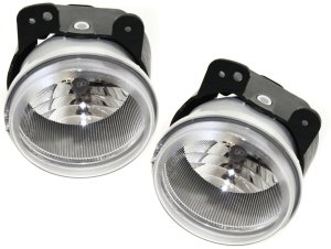 Front Fog Light Pair/Set for 2005-2006 Dodge Chrysler 300 and 2010 Wrangler, Includes Right (Passenger) and Left (Driver) Side Lights, Replacement