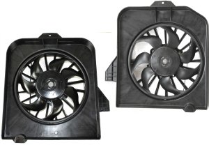 Cooling Fan Assembly Pair/Set for Chrysler Caravan 2002-2005, Right (Passenger) and Left (Driver) Side Replacement