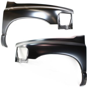 Front Fender Pair/Set for 2002-2005 Dodge Full Size Pickup 1500, 2003-2005 2500/3500, Right (Passenger) and Left (Driver), Primed (Ready to Paint), Steel Replacement