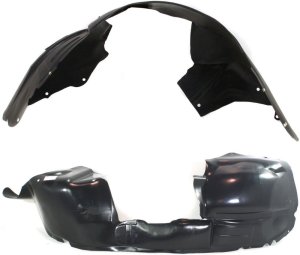 Front Fender Liner Pair/Set for Dodge Caravan 2001-2003, Chrysler Town and Country 2004-2007, Right (Passenger) and Left (Driver) Replacement