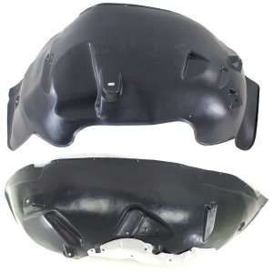 Front Fender Liner Pair/Set for Dodge Dakota 2005-2011, Mitsubishi Raider 2006-2009, Right (Passenger) with Heat Insulation and Left (Driver) Replacement 