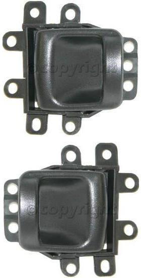 Front Interior Door Handle Pair/Set for 1995-1999 Neon, Right (Passenger) and Left (Driver), Textured Black Plastic Replacement