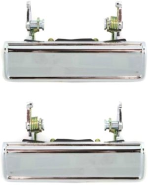 Front Door Handle Pair/Set for Dodge Omni 1979-1990, Outside, Right (Passenger) Equals Left (Driver), Replacement Pair/Set (Set of 2)