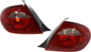 Tail Light Lens and Housing Pair/Set for 2003-2005 Neon, Right (Passenger) and Left (Driver) Replacement
