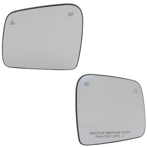 Mirror Glass Replacement Pair/Set for Jeep Durango/Grand Cherokee 2011-2022, Right (Passenger) and Left (Driver), Heated, with Blind Spot Detection, without Auto-Dimming