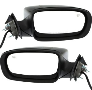 Pair/Set - Power Heated Paintable Manual Folding Mirrors for Dodge Charger 2011-2012, Right (Passenger) and Left (Driver), without Memory, Replacement