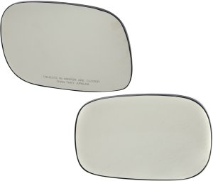 Mirror Glass Pair/Set for Dodge Full Size Pickup 1500 2005-2008 / 2500/3500 2005-2009, Right (Passenger) and Left (Driver), Non-Heated, Fits All Cab Types, Without Towing Package, With Backing Plate, Replacement