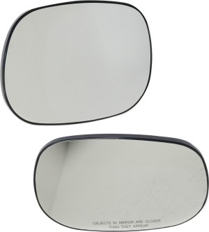 Mirror Glass Replacement Pair/Set for Dodge Dakota 1997-2000, Durango 1998-2003, Right (Passenger) and Left (Driver), Non-Heated, 6 x 9 Inches, with Backing Plate