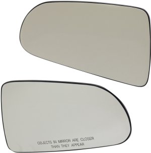 Mirror Glass Replacement Pair/Set for Dodge Aspen 2007-2009/Dakota 2005-2011/Durango 2004-2009, Right (Passenger) and Left (Driver), Non-Heated, with Backing Plate