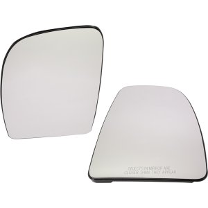 Mirror Glass Pair/Set for 2014-2023 RAM ProMaster Van, Right (Passenger) and Left (Driver), Upper, Heated, Non-Towing, with Backing Plate, Replacement