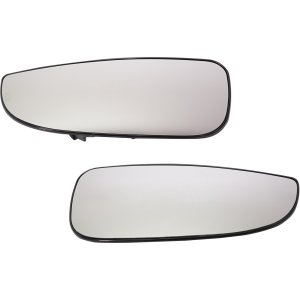 Pair/Set - Mirror Glass Replacement for RAM ProMaster Van 2014-2023, Right (Passenger) and Left (Driver), Lower, Non-Heated, Non-Towing, with Backing Plate Set