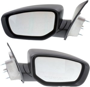 Manual Adjust and Fold Mirror Pair/Set for 2013-2016 Dodge Dart, Non-Heated, Textured, Without Puddle and Signal Lights, Right (Passenger) and Left (Driver) Replacement