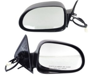 Power Mirror Pair/Set for 1997-2000 Dakota, Right (Passenger) and Left (Driver), Non-Folding, Non-Heated, Textured, 5x7 inch - Replacement Set