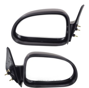 Manual Adjust Mirror Pair/Set for Dodge Dakota 1997-2004, Right (Passenger) and Left (Driver), Non-Folding, Non-Heated, Textured, 5 x 7 inch, Replacement