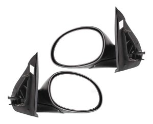 Power Mirror Pair/Set for Dodge Neon 2000-2005, Right (Passenger) and Left (Driver), Manual Folding, Heated, Paintable, Replacement