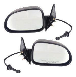 Mirror Pair/Set for 2001-2004 Dakota, Power Adjusted, Non-Folding, Non-Heated, Textured, 5 x 7 in Right (Passenger) and Left (Driver) Replacement