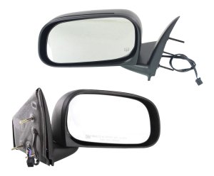 Power Mirror Pair/Set for 2004-2009 Dodge Durango Left (Driver) and Right (Passenger), Manual Folding, Heated, Textured, without Memory, Replacement