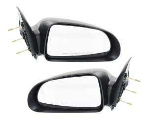 Manual Adjust Mirror Pair/Set for 2005-2011 Dakota, Right (Passenger) and Left (Driver), Non-Folding, Non-Heated, Textured, 5 x 7 in. Replacement