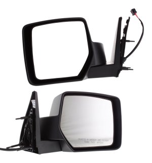 Power Mirror Pair/Set for Dodge Nitro 2007-2011, Manual Folding, Non-Heated, Textured, Right (Passenger) and Left (Driver) Side Replacement