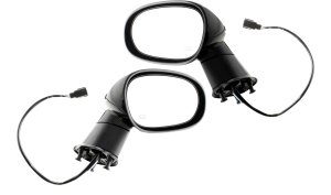 Power Mirror Pair/Set for Dodge Challenger 2008-2012, Right (Passenger) and Left (Driver), Manual Folding, Heated, Paintable Replacement