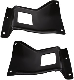 Front Bumper Bracket Pair/Set for Ford F-Series Super Duty 2005-2007, Right (Passenger) and Left (Driver) Included, Mounting Plate, Steel Replacement. Models: for F-250, F-350, F-450, F-550.
