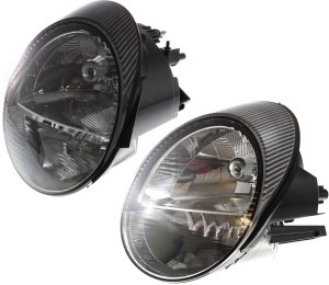 Headlight Pair/Set for 2002-2005 Ford Thunderbird, Right (Passenger) and Left (Driver) Side, Halogen, Without Bulbs - Replacement