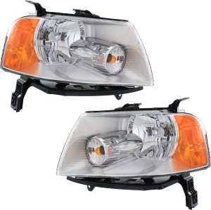 Headlight Assembly for 2005-2007 Ford Freestyle, Right (Passenger) and Left (Driver), Halogen Replacement Pair/Set