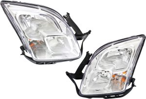 Headlight Assembly for 2006-2009 Ford Fusion, Halogen, Right (Passenger) and Left (Driver), Replacement Pair/Set