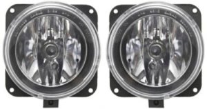 Front Fog Light Assembly Pair/Set for Ford Focus 2002-2004 / Ford Escape 2005-2006, Right (Passenger) and Left (Driver), Replacement