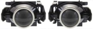 Front Fog Light Assembly Pair/Set for Ford Fusion 2006-2012 / Flex 2009-2019, Right (Passenger) and Left (Driver), Replacement