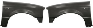 Front Fender Pair/Set for Ford Ranger 2004-2011, Right (Passenger) and Left (Driver), Primed (Ready to Paint), without Wheel Opening Molding Holes Replacement