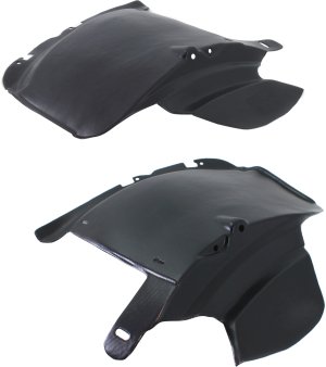 Front Fender Liner Pair/Set for 2002-2005 Ford Explorer/Mercury Mountaineer, Right (Passenger) and Left (Driver) Front Section, with Wheel Opening Moldings Replacement