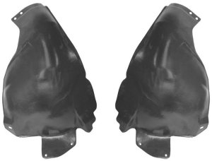 Front Fender Liner Pair/Set for 2002-2005 Ford Thunderbird, Right (Passenger) and Left (Driver), Rear Section Replacement