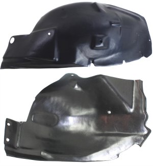Front Fender Liner for 2005-2009 Ford Mustang GT Model, Right (Passenger) Side, Set of 2, Front and Rear Section, Replacement